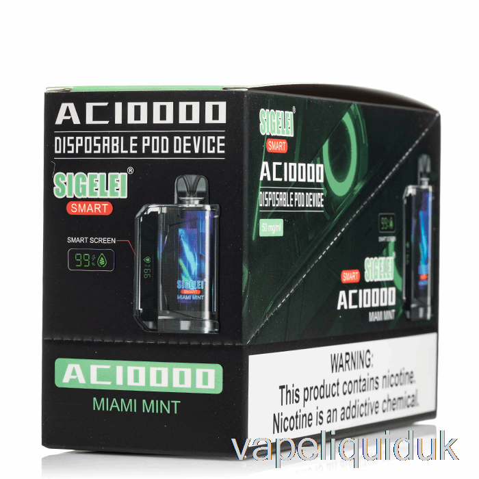 Sigelei Smart AC10000 Disposable (5-Pack) Vape Liquid